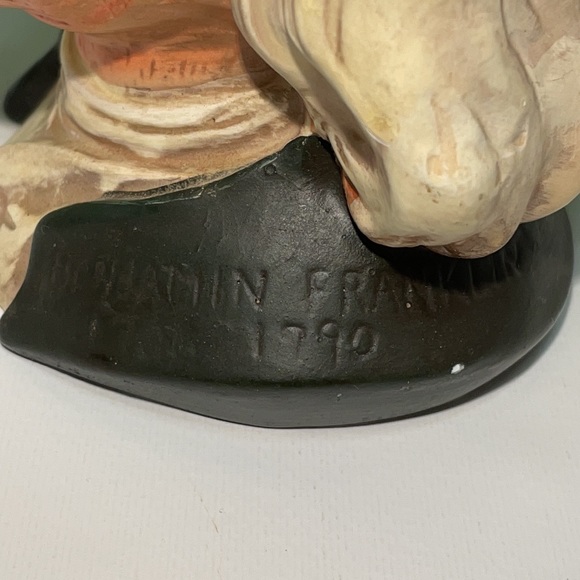 Rare! Hard To Find! HTF Enesco Benjamin Franklin Head Vase! - Picture 6 of 10